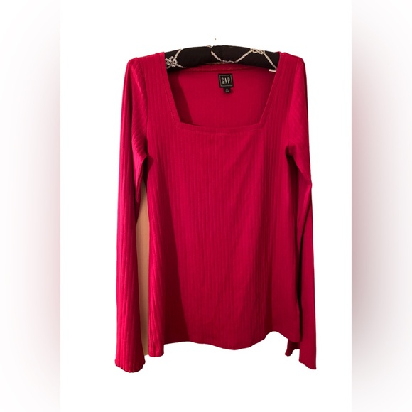 GAP square neck ribbed top - size M tall - Picture 2 of 8